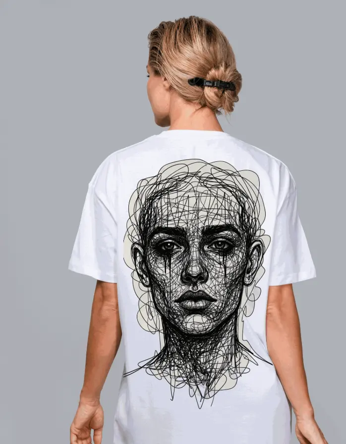 The Scribbled Gaze (WHITE, XS)